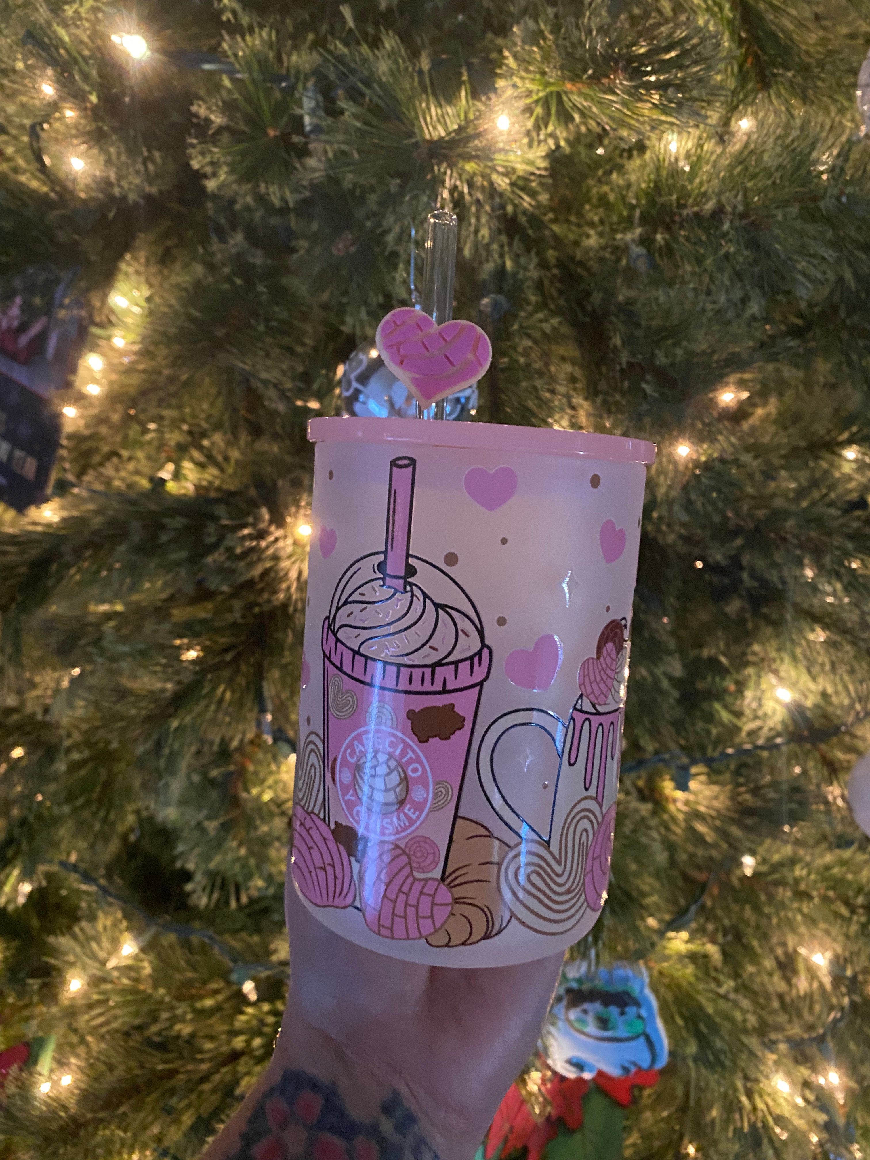 Pink cafecito 15oz Frosted Mug