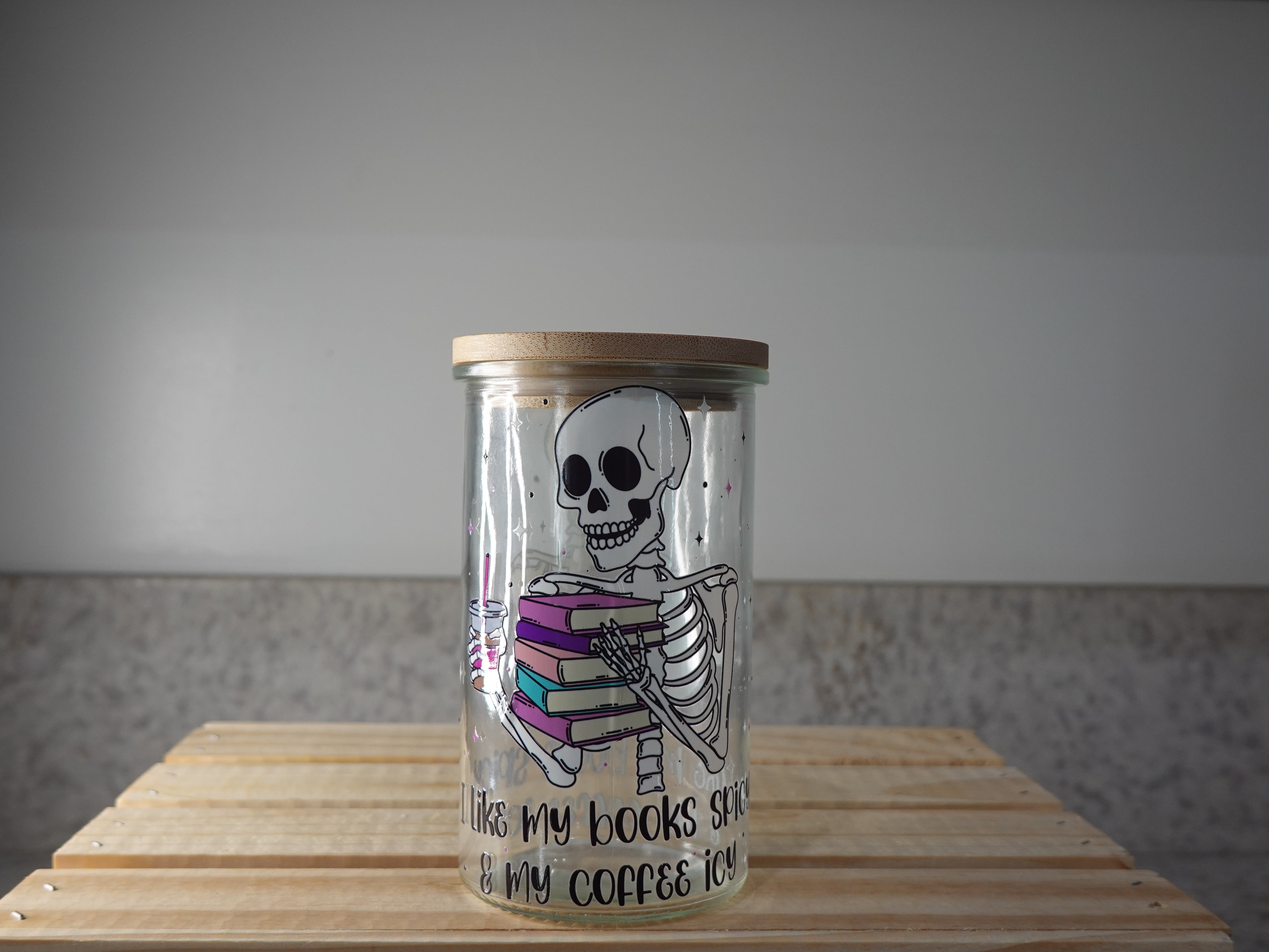 Books Spicy, Coffee Icy,  Skeleton