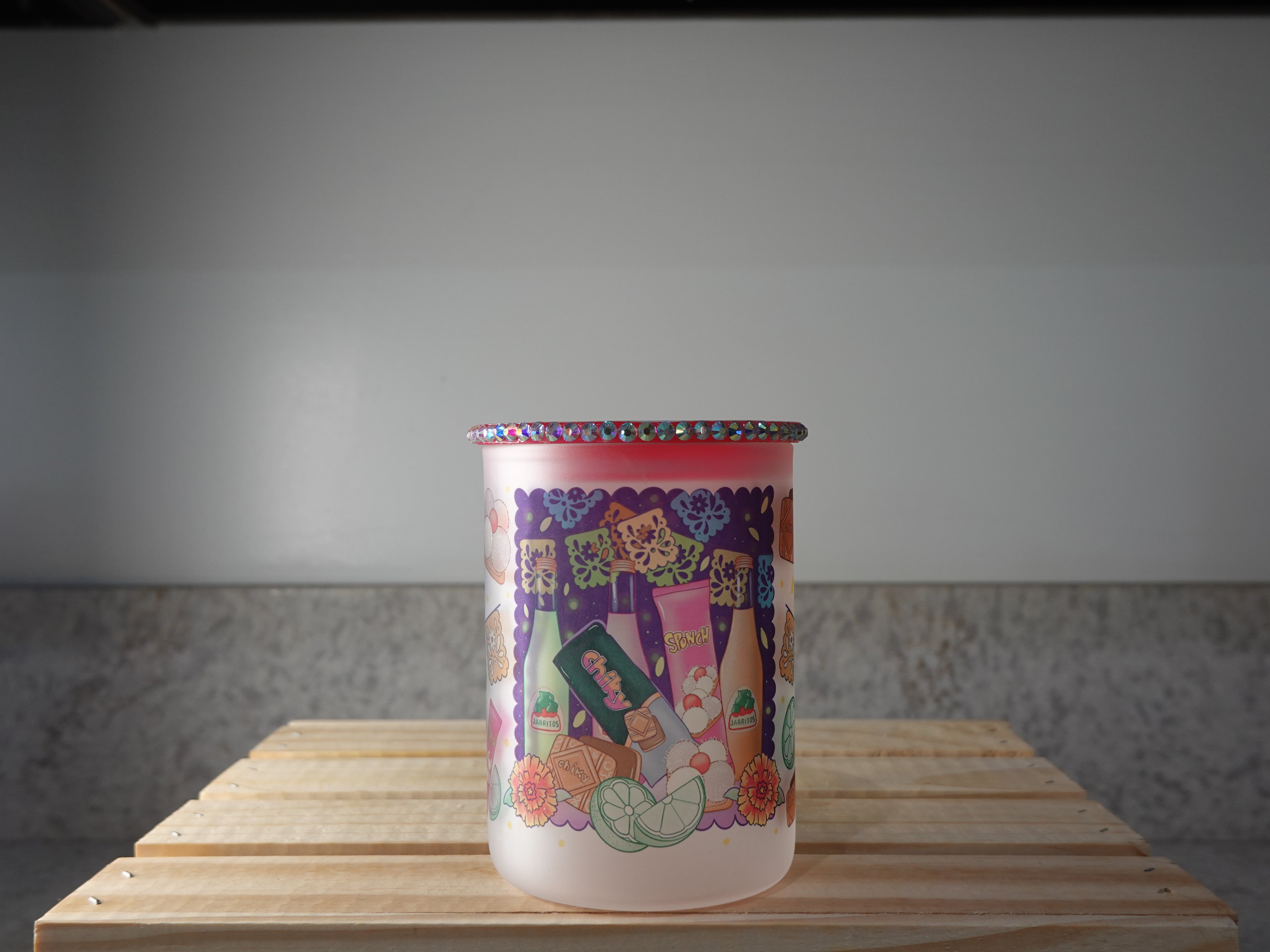 Bejeweled Mexican Candy Mug (Pink)