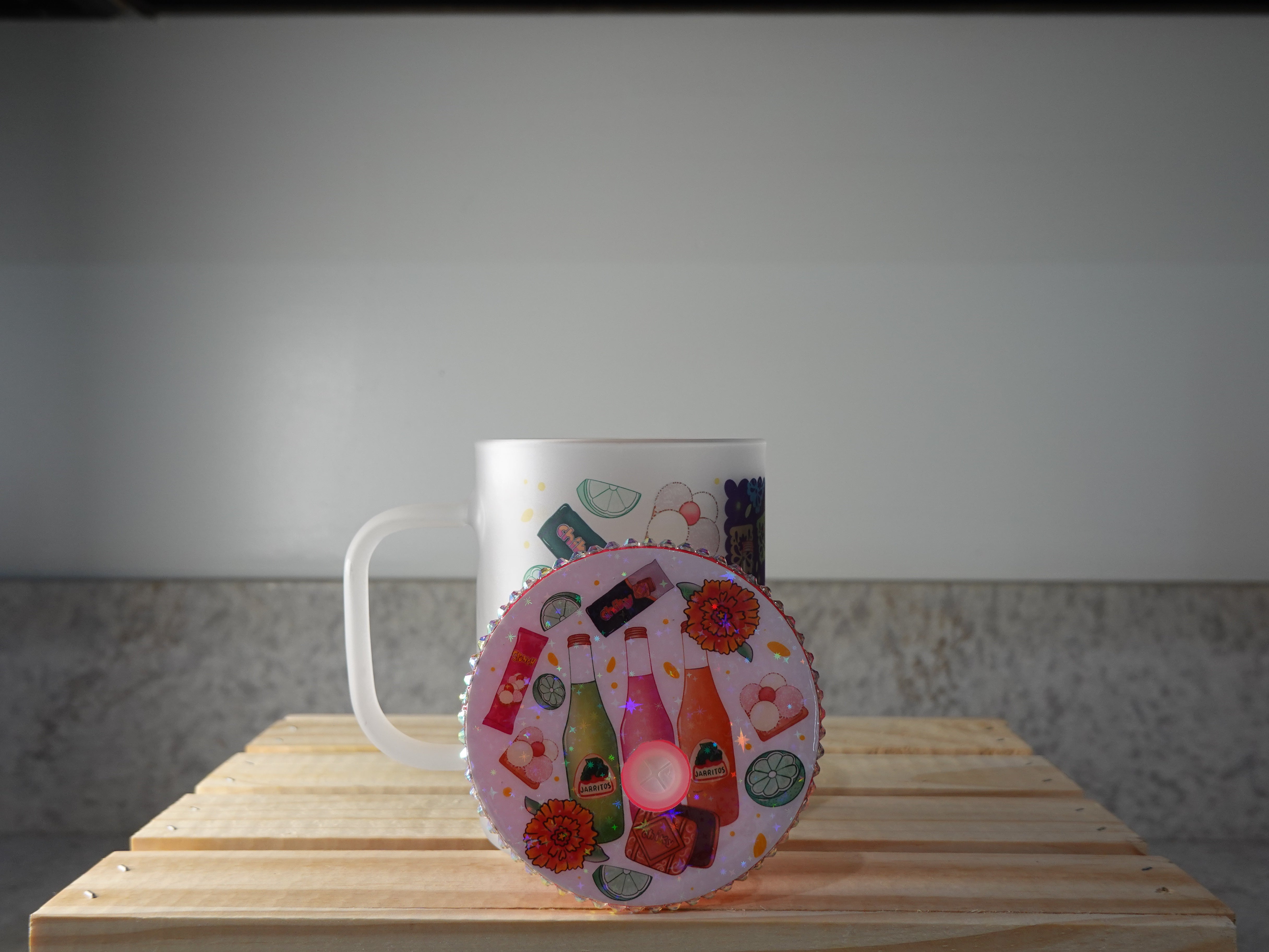 Bejeweled Mexican Candy Mug (Pink)