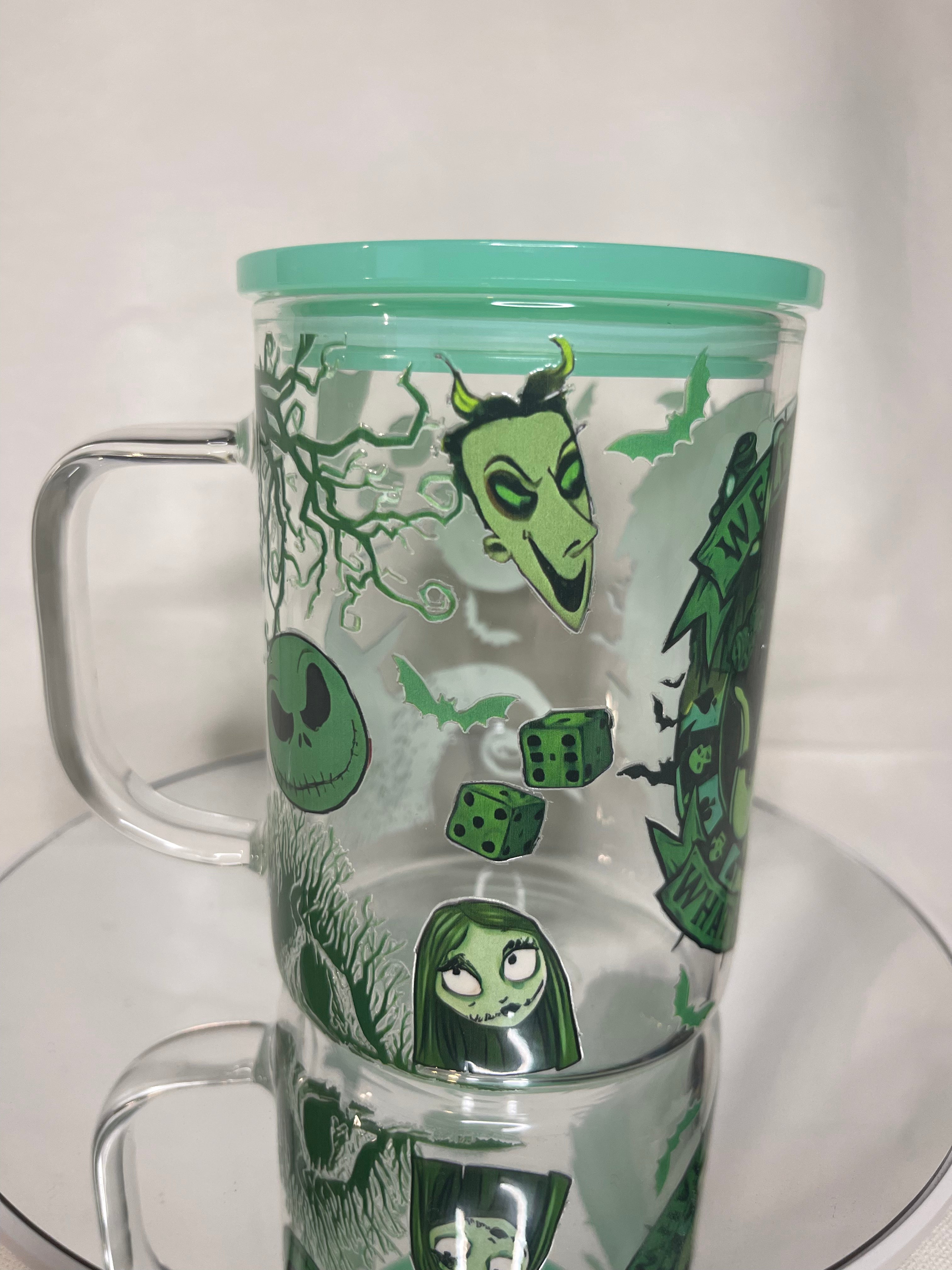 Oggie and Friends Mug with Lid and Glass Straw