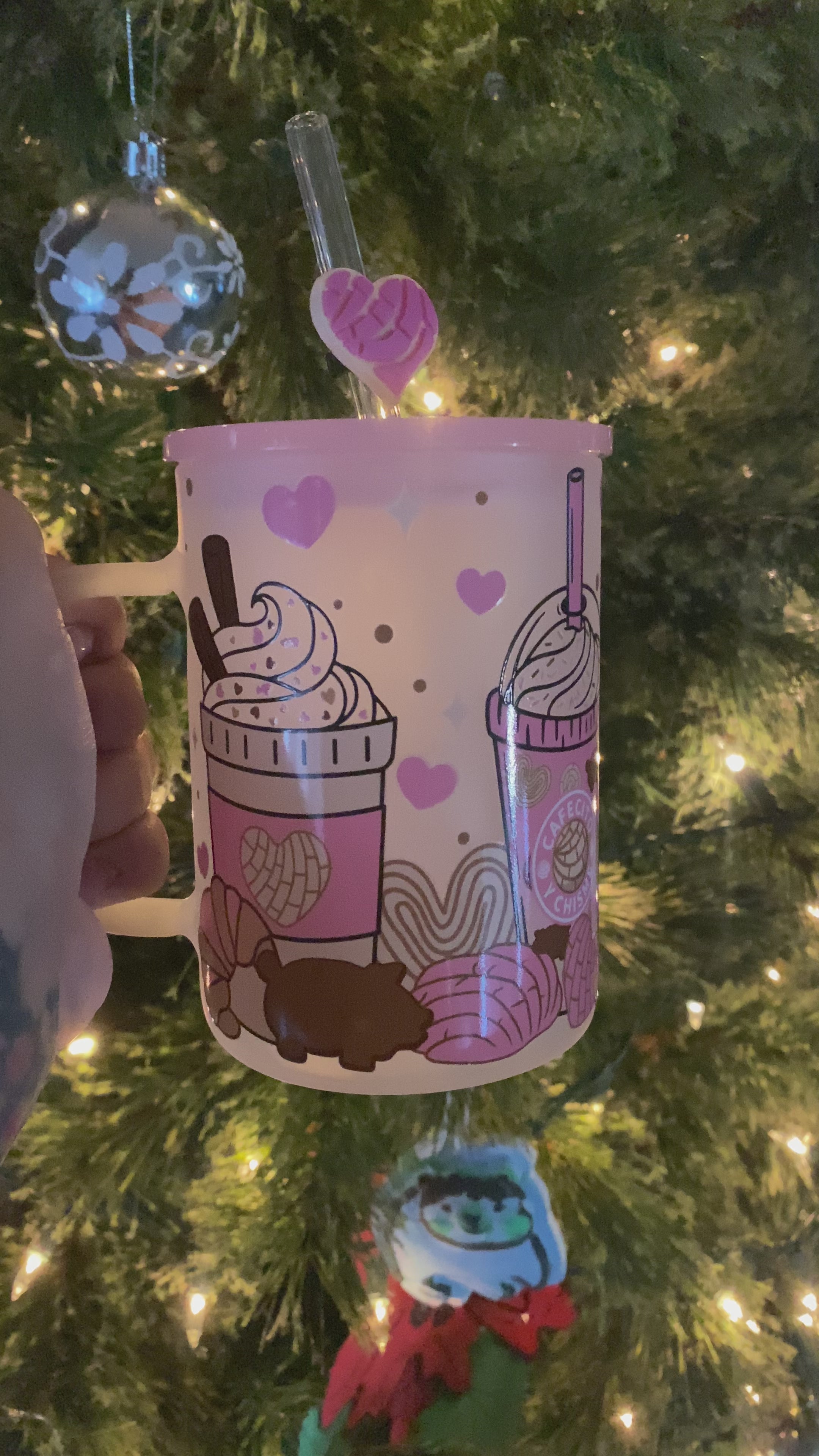 Pink cafecito 15oz Frosted Mug